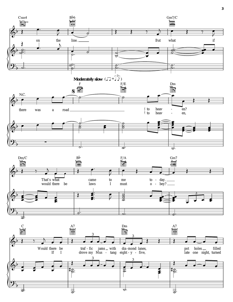 Road To Heaven Road To Heaven Piano, Vocal, Guitar scores gallery preview page 3