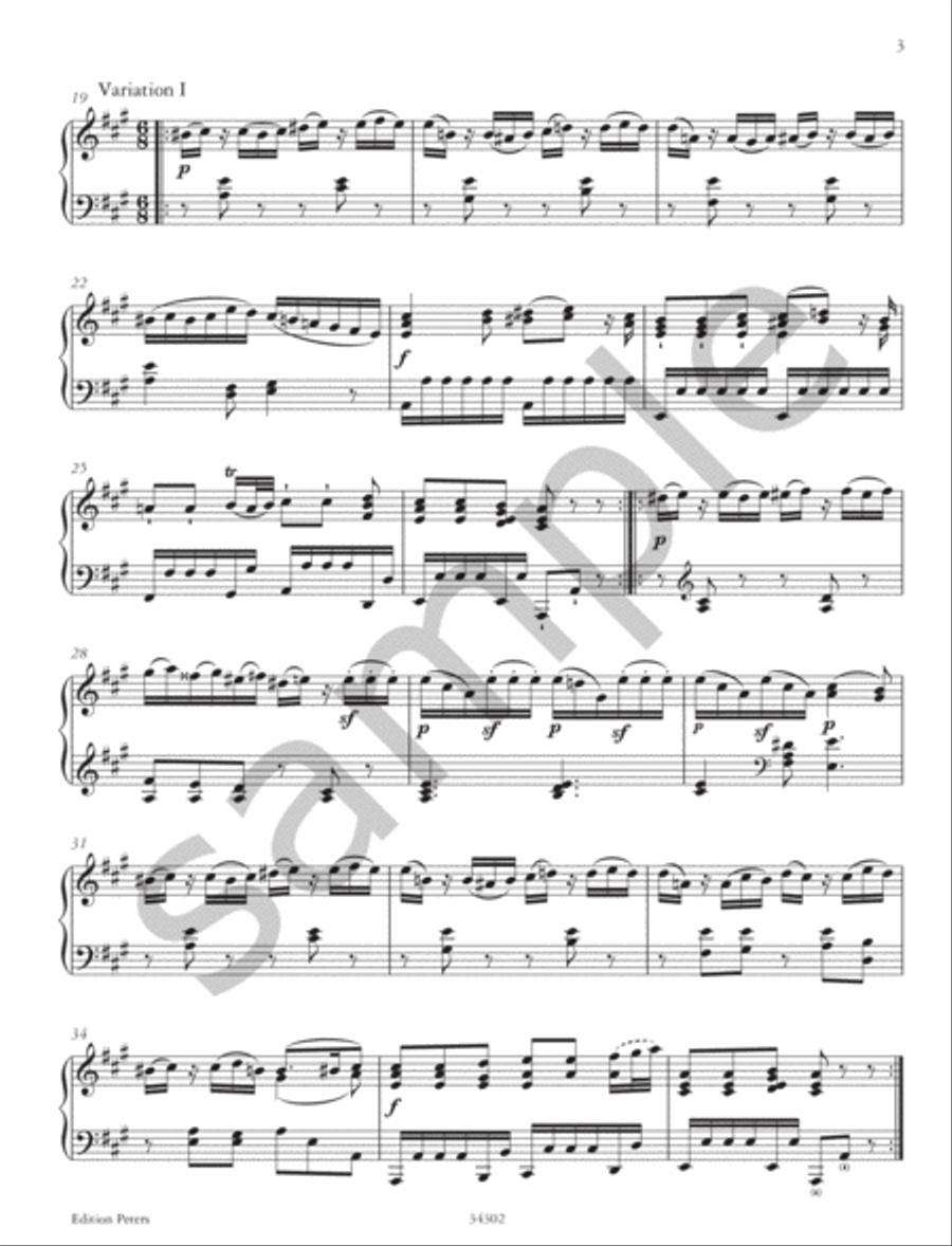 Piano Sonata in A K331 (300i) Piano Solo scores gallery preview page 6