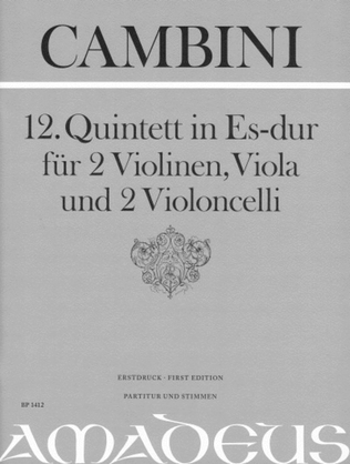Book cover for Quintet No. 12 in E flat