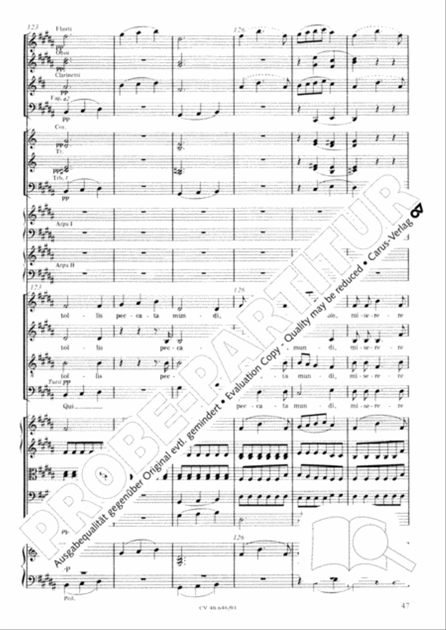 Mass in A Major (2 versions) STB scores gallery preview page 58