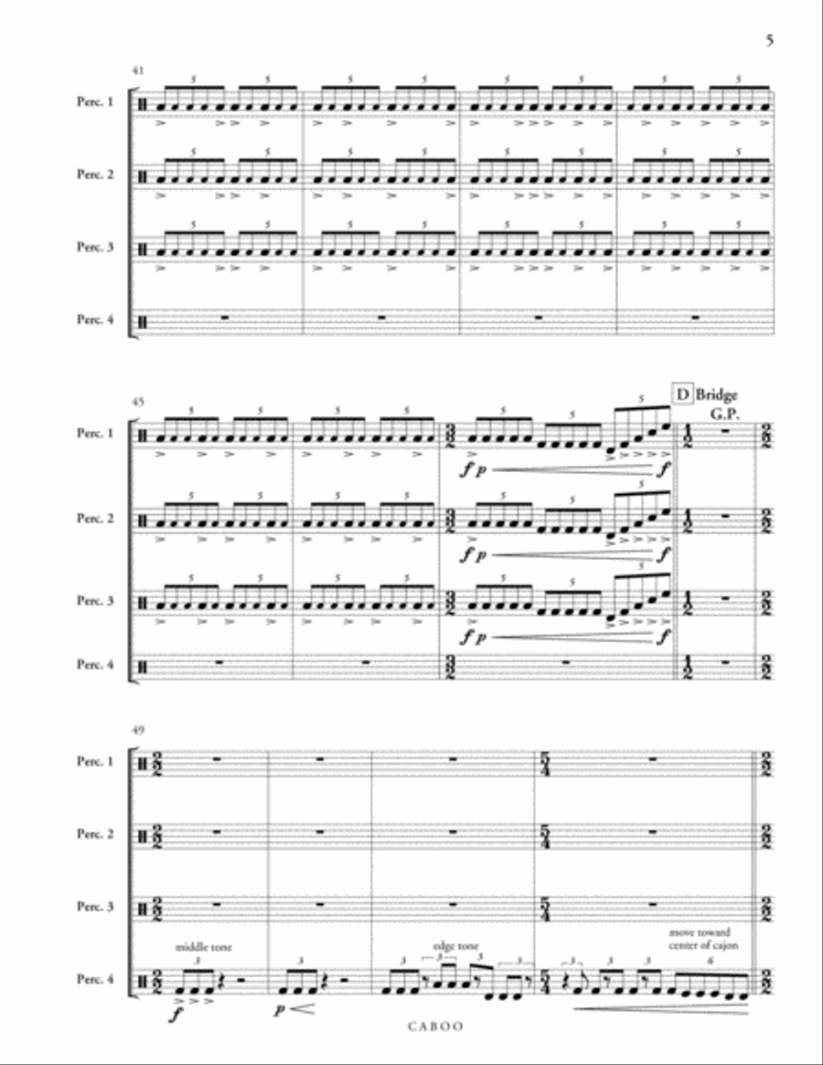 Caboo Percussion Ensemble scores gallery preview page 6