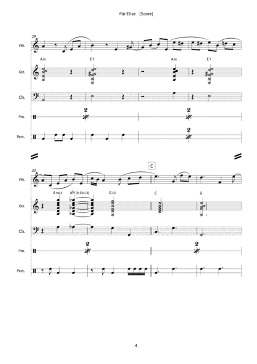 Für Elise Für Elise Orchestra scores gallery preview page 6