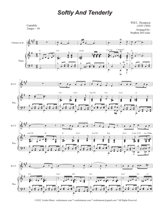 Softly And Tenderly (Bb-Clarinet solo and Piano)