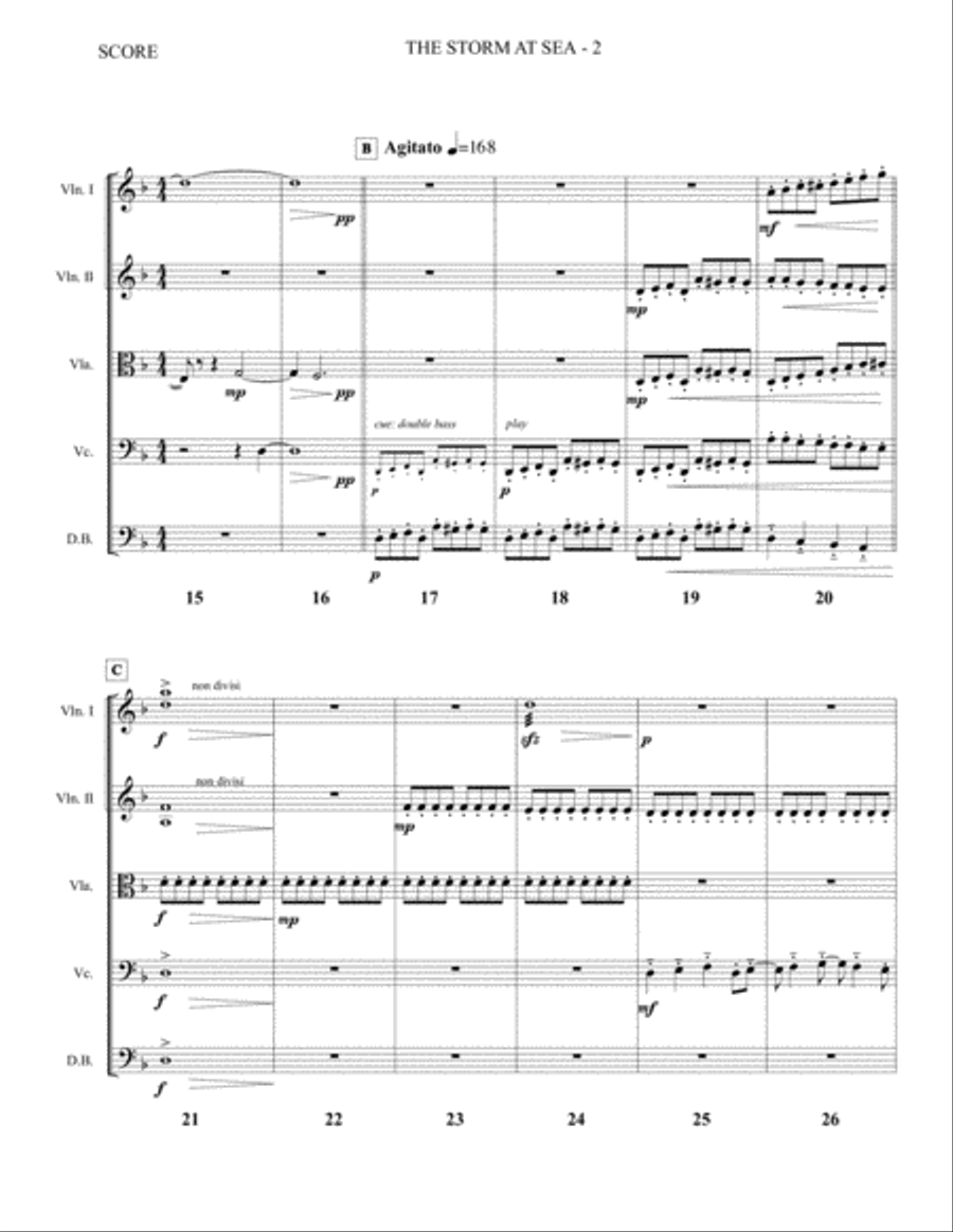 The Storm at Sea (string orchestra piece) String Orchestra scores gallery preview page 2