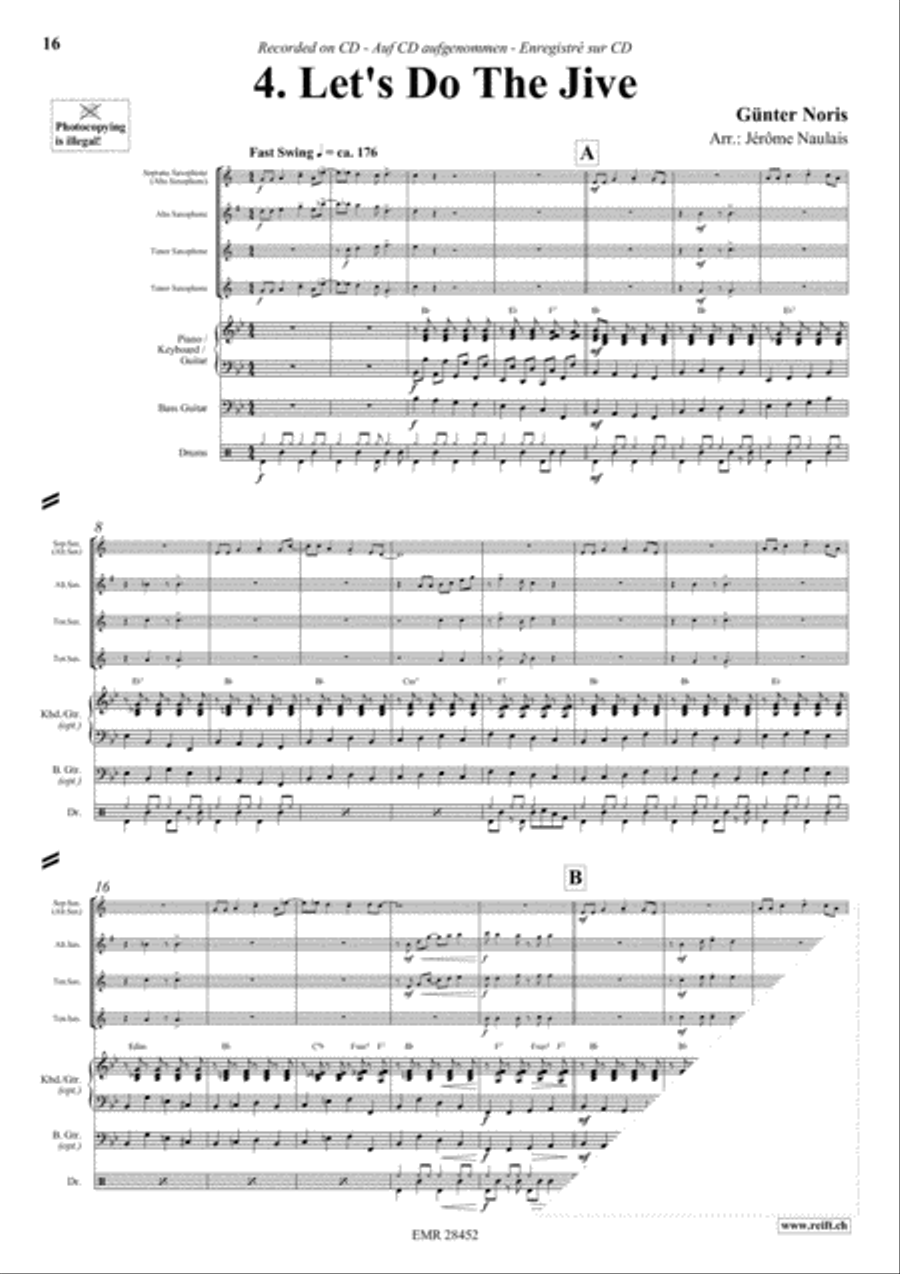 Let's Dance Volume 3 Let's Dance Volume 3 Saxophone Quartet scores gallery preview page 6