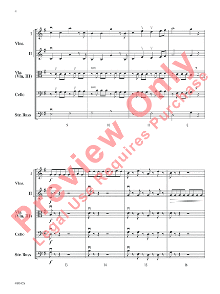 Mozart and Company String Orchestra scores gallery preview page 5