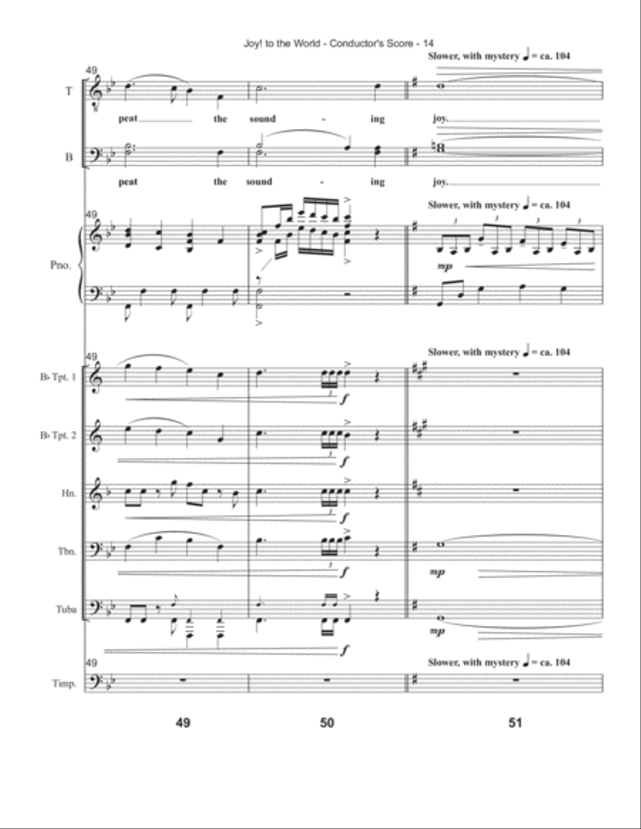 Joy! to the World - Brass and Percussion Score and Parts Choir scores gallery preview page 17