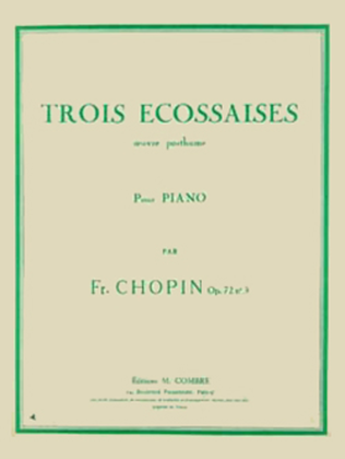 Book cover for Ecossaises (3) Op. 72 No. 3