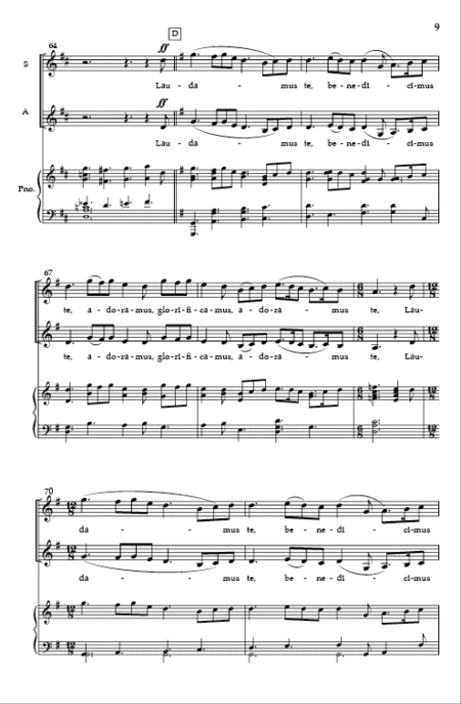 Festival Gloria (SSAA) SSAA scores gallery preview page 8