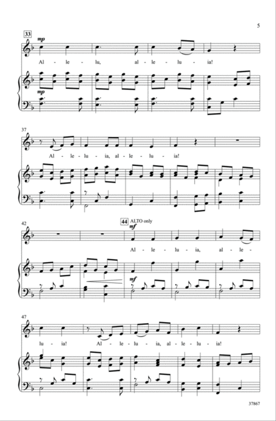 Classic Alleluia Canon 3-Part scores gallery preview page 4