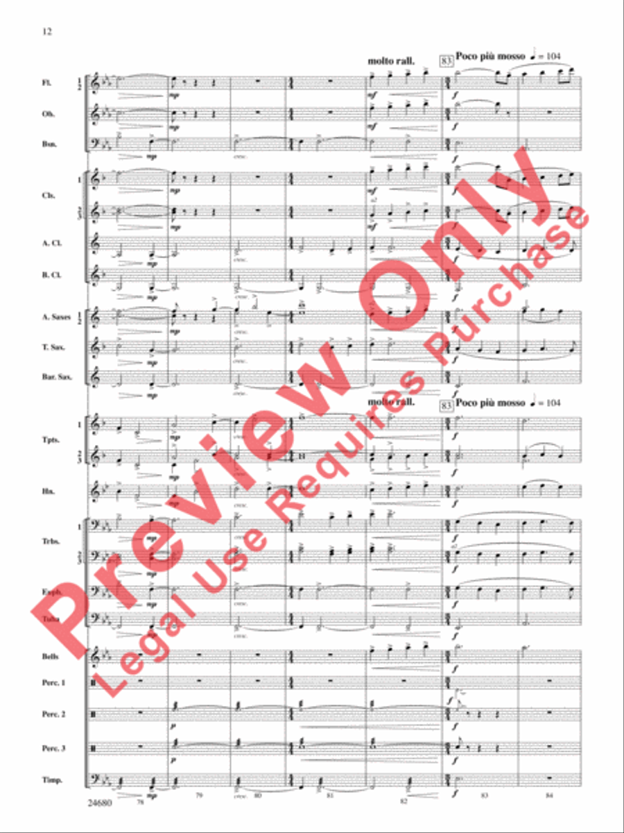 Slumber, My Darling Concert Band scores gallery preview page 13
