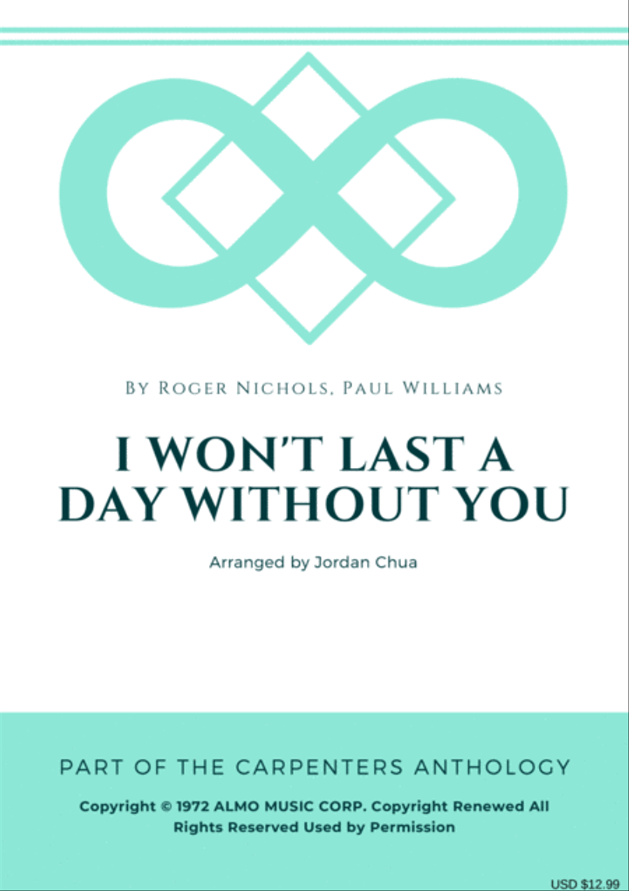 I Won't Last A Day Without You Large Ensemble scores gallery preview page 1