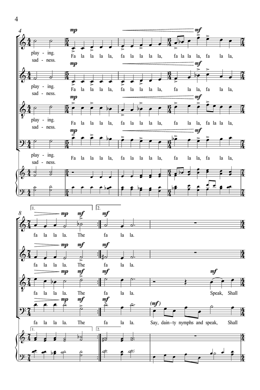 Now Is the Month of Maying 4-Part scores gallery preview page 3