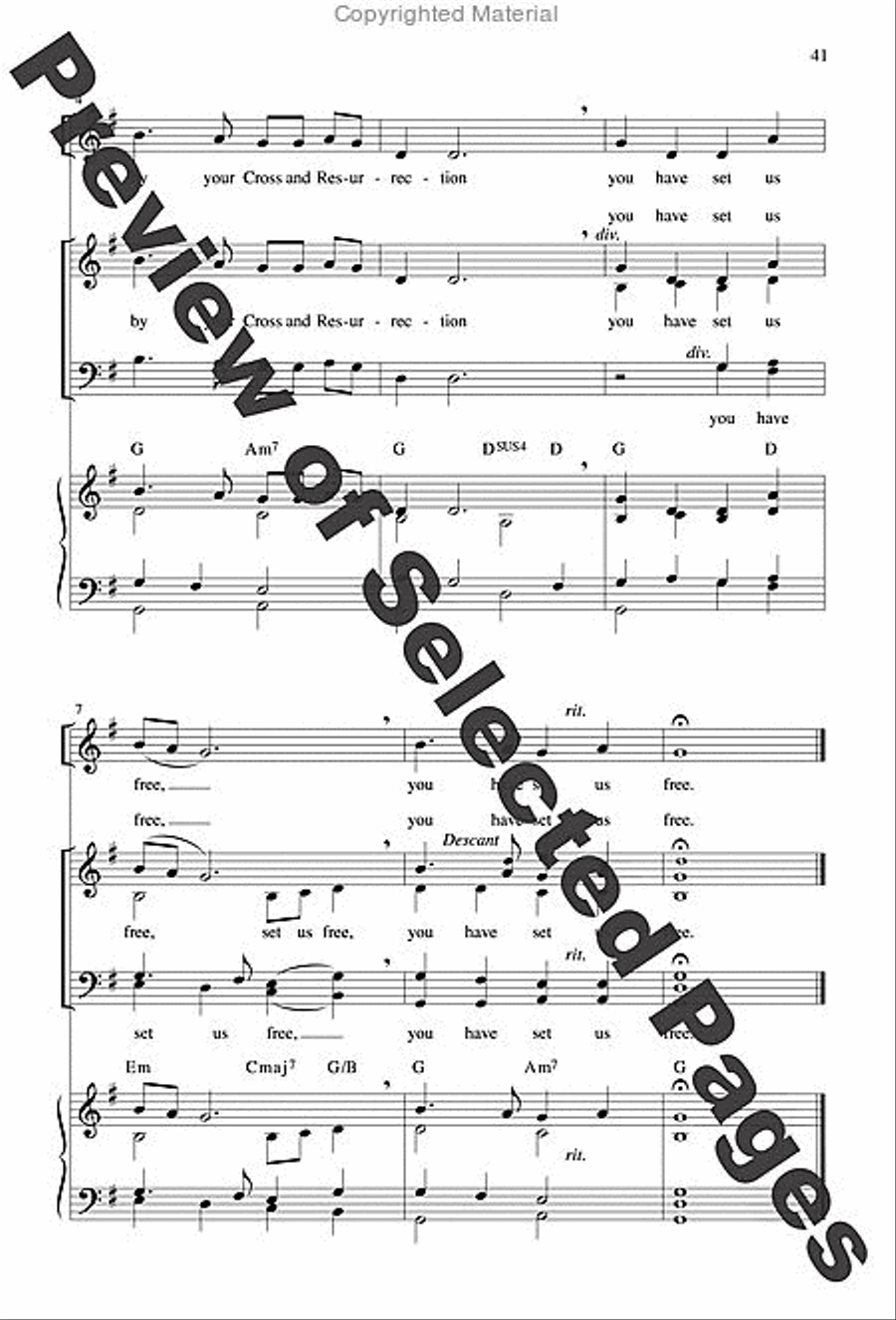 Jubilation Mass - Choral / Accompaniment edition 4-Part scores gallery preview page 26