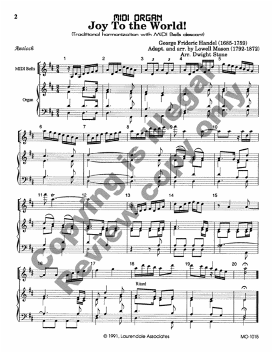 Joy To the World Organ scores gallery preview page 3