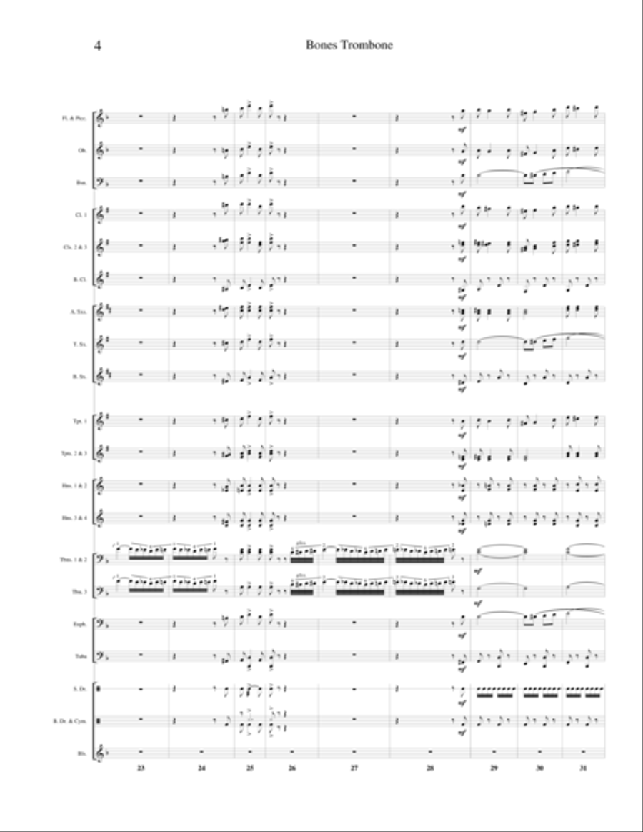 Bones Trombone Concert Band scores gallery preview page 3
