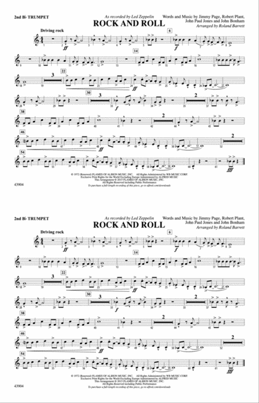 Rock and Roll: 2nd B-flat Trumpet