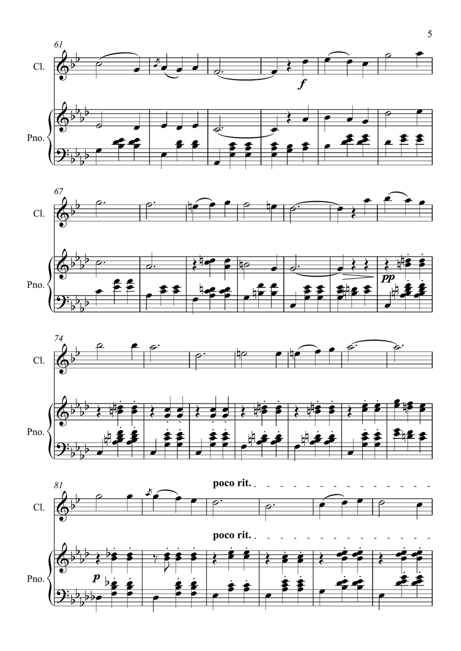 Two Gold and Silver Waltzes B-Flat Clarinet scores gallery preview page 5