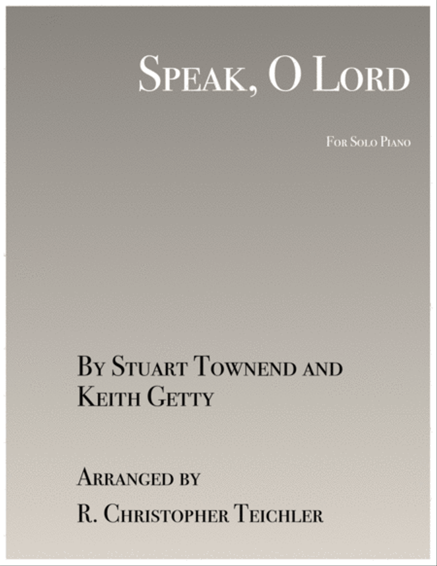 Speak O Lord Piano Solo scores gallery preview page 1