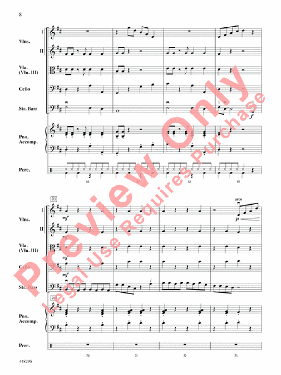 Uno, Dos, Bass! Uno, Dos, Bass! String Orchestra scores gallery preview page 9
