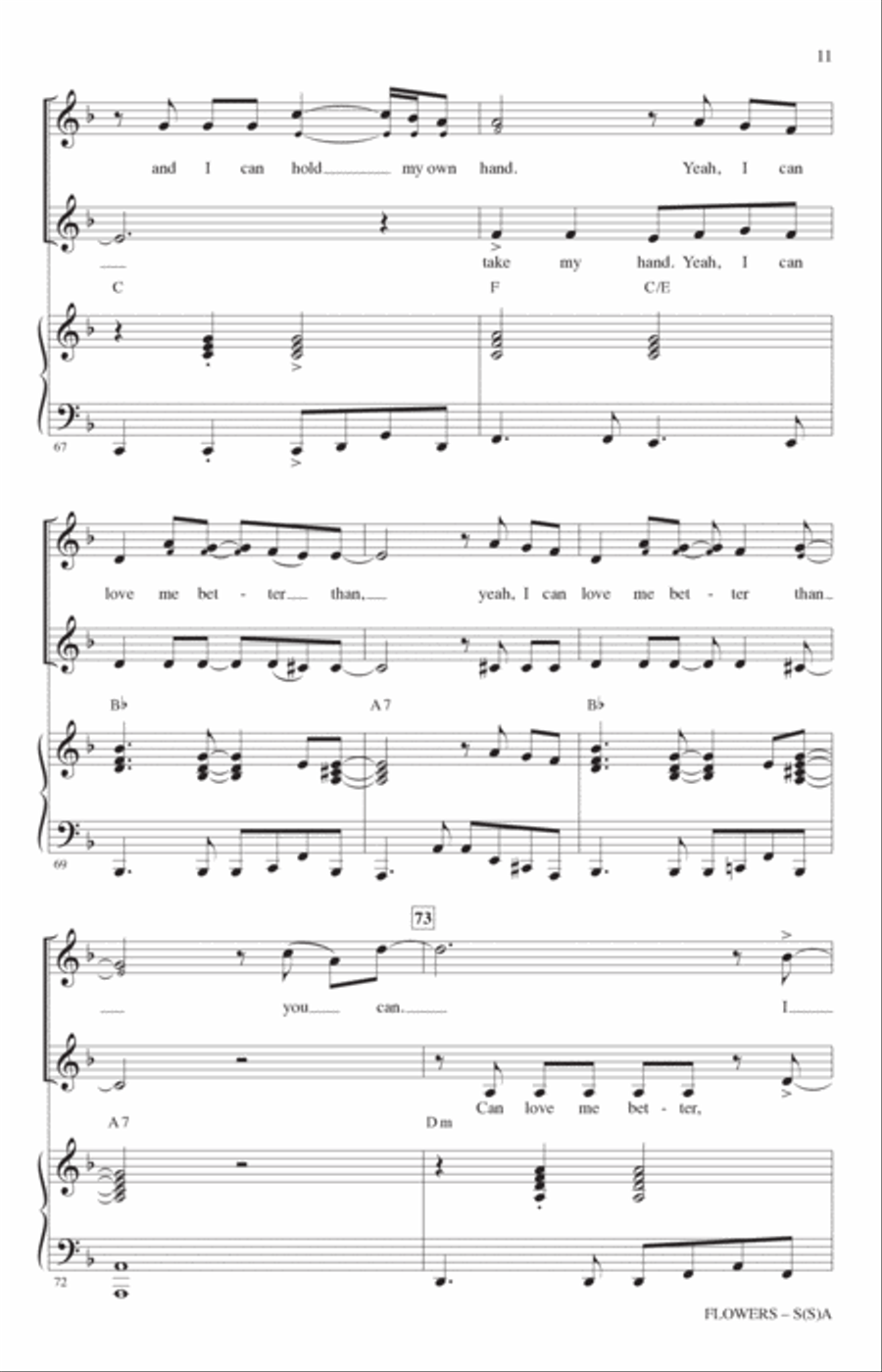 Flowers (arr. Mark Brymer) SSA scores gallery preview page 10
