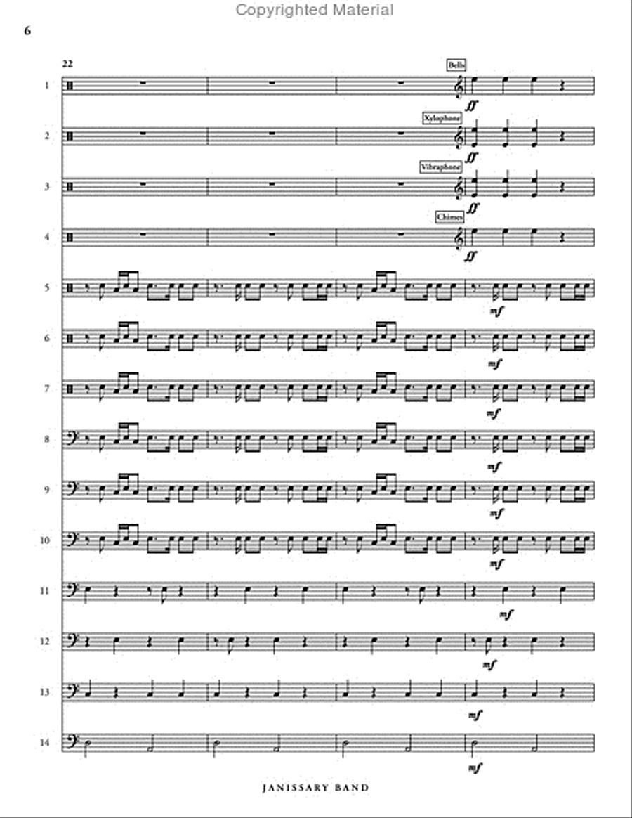 Janissary Band Percussion Ensemble scores gallery preview page 7