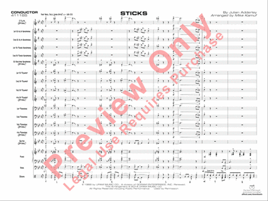 Sticks Sticks Jazz Ensemble scores gallery preview page 4