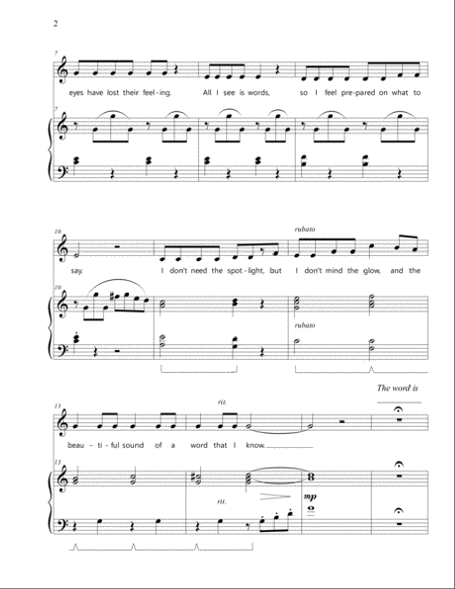 Spelling Bee Spelling Bee Voice Solo scores gallery preview page 3