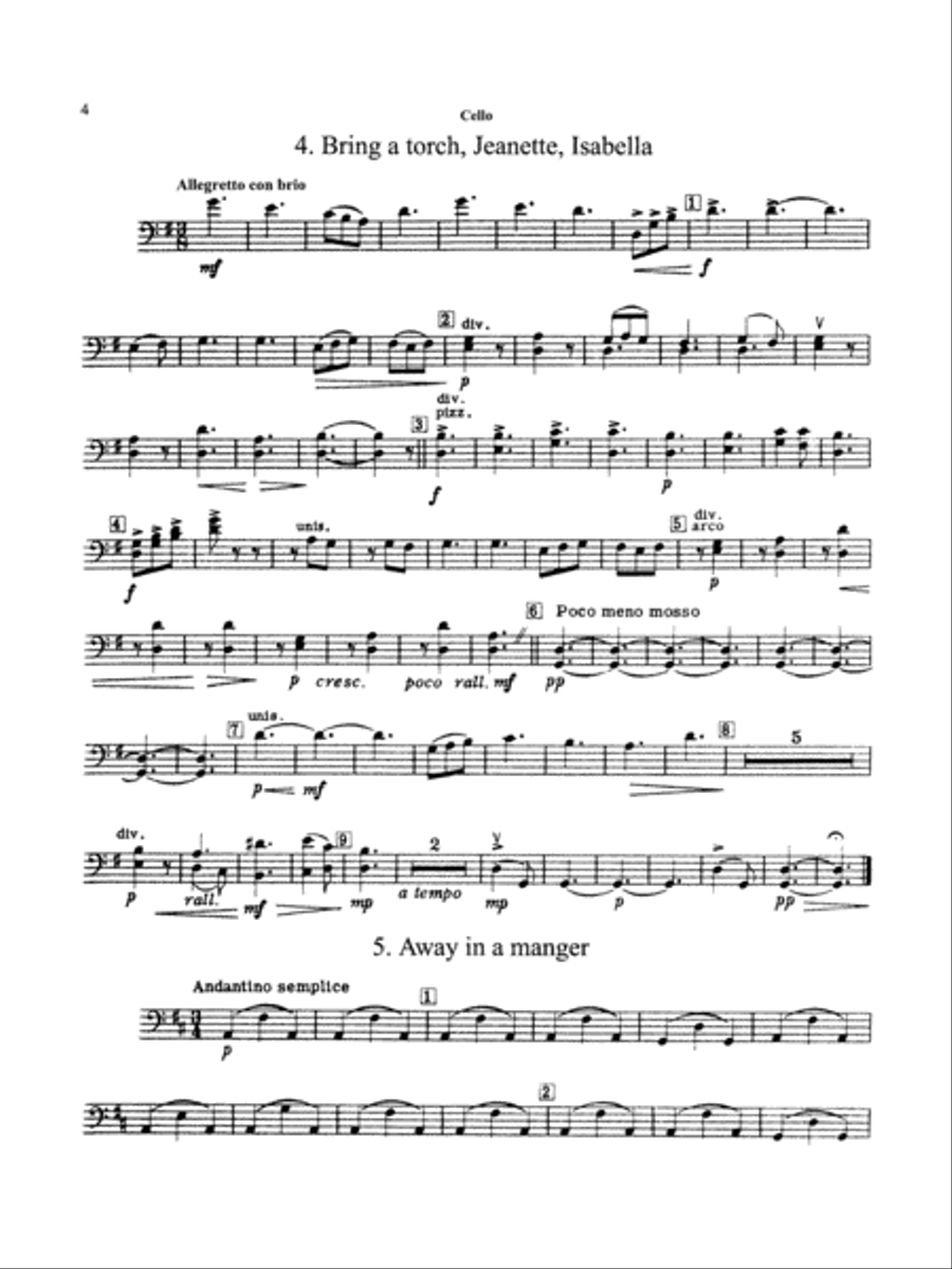 Suite of Carols: Cello Suite of Carols: Cello String Orchestra scores gallery preview page 4