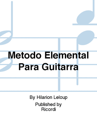 Metodo Elemental Para Guitarra