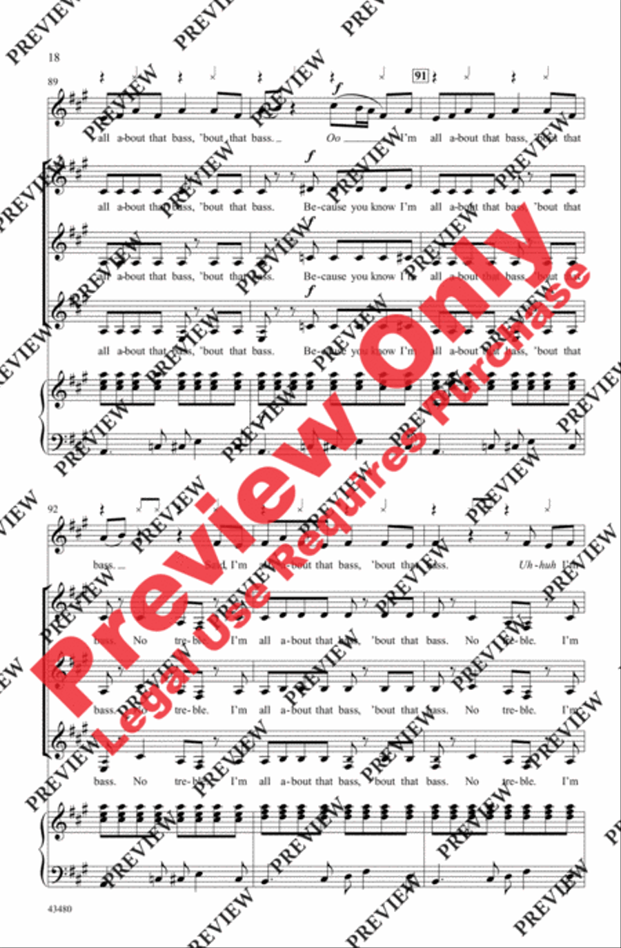 All About That Bass - SoundTrax CD (CD only) Choir scores gallery preview page 18