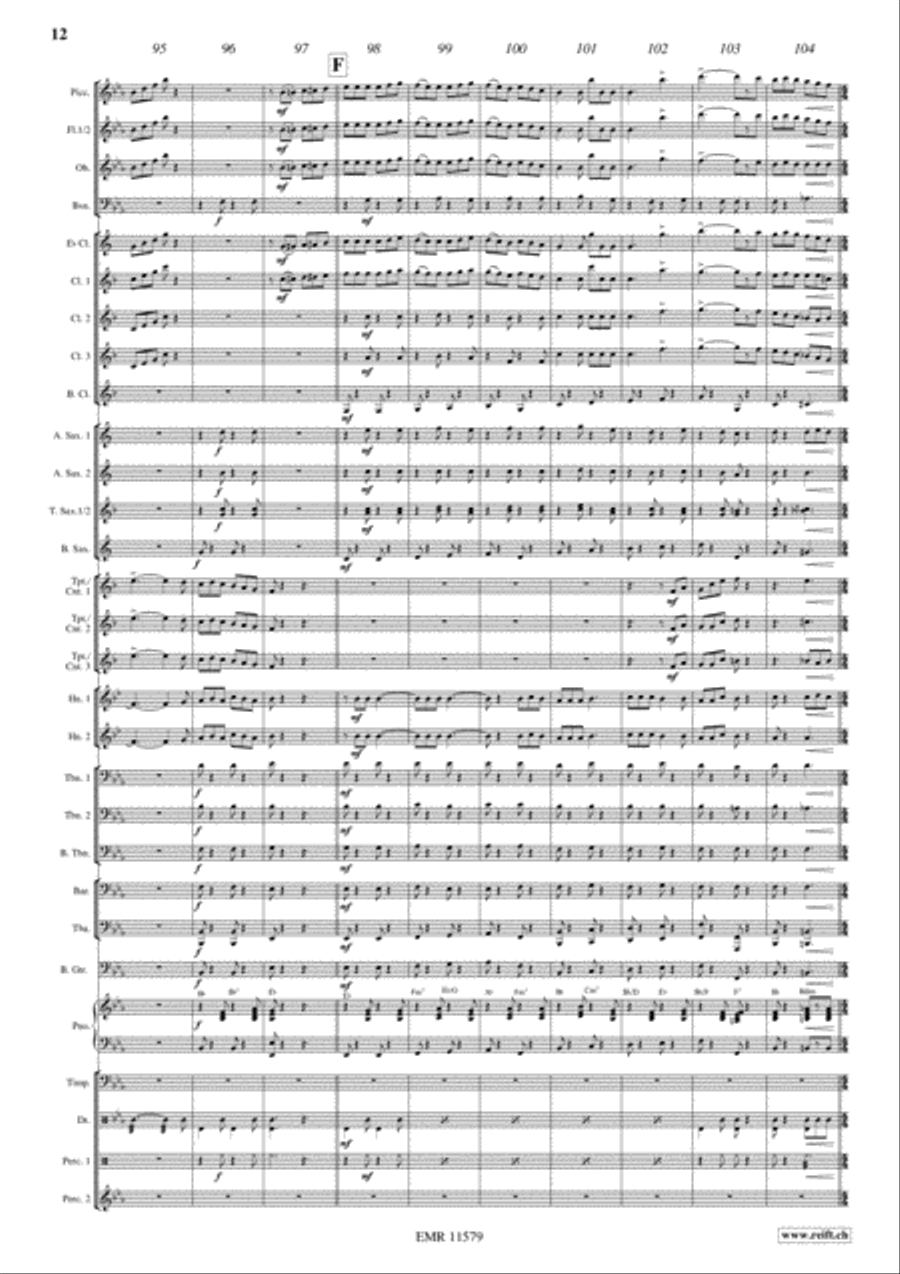 Flight To Italy Concert Band scores gallery preview page 13