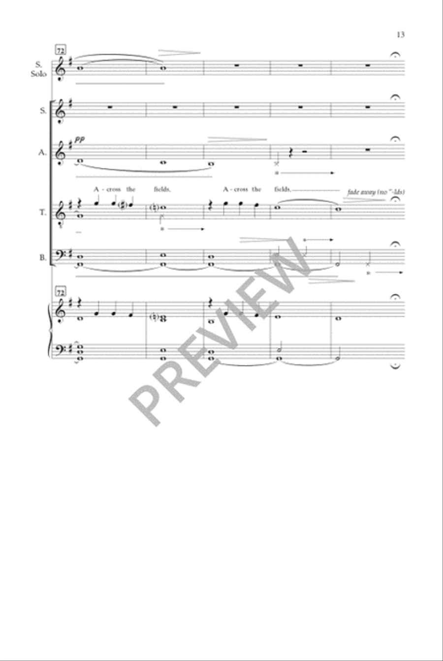 Across the Fields Divisi scores gallery preview page 14