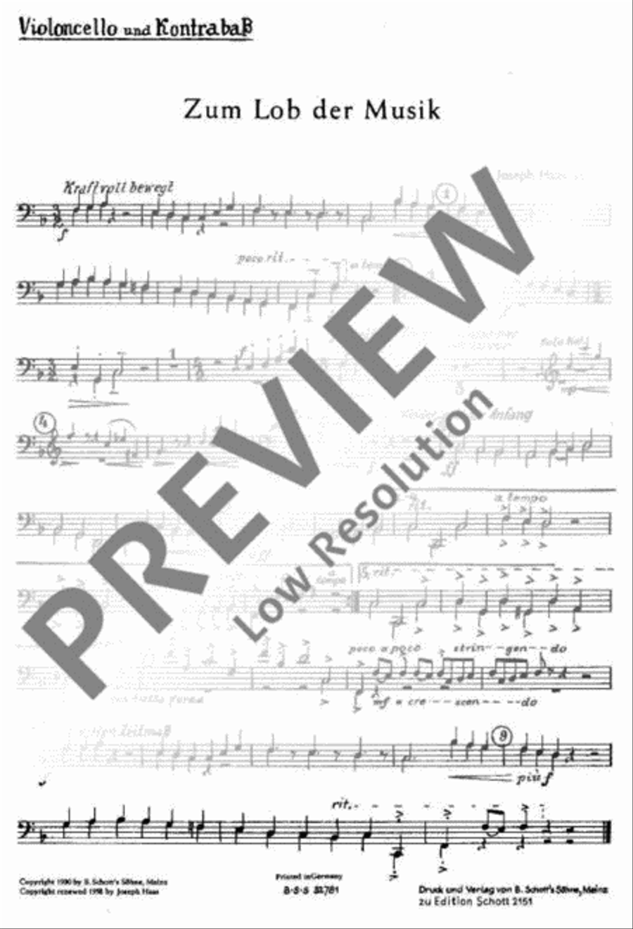 Zum Lob der Musik TB scores gallery preview page 2