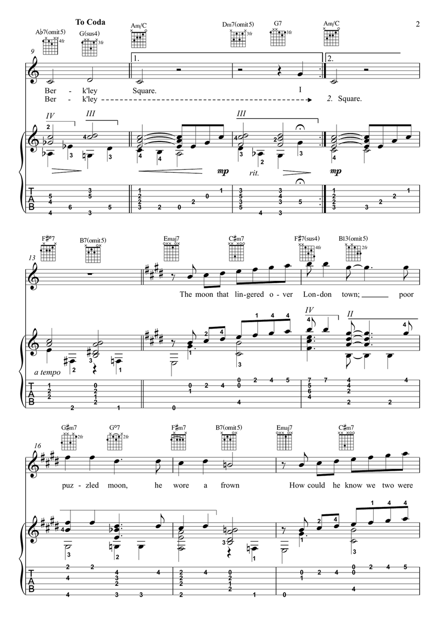 A Nightingale Sang In Berkeley Square Electric Guitar scores gallery preview page 2