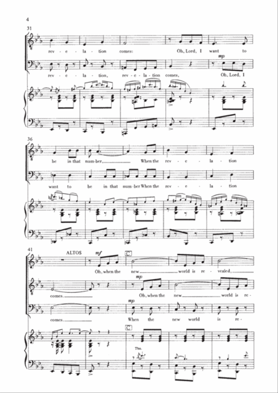 When the Saints go marching in 4-Part scores gallery preview page 4