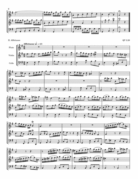 Quantz Trio Sonata in G Major QV 2:28 image number null