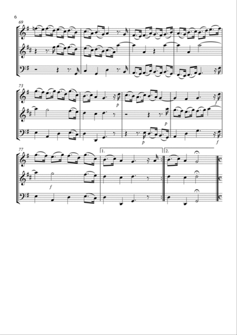 Trio Sonata No.6 Woodwind Trio scores gallery preview page 6