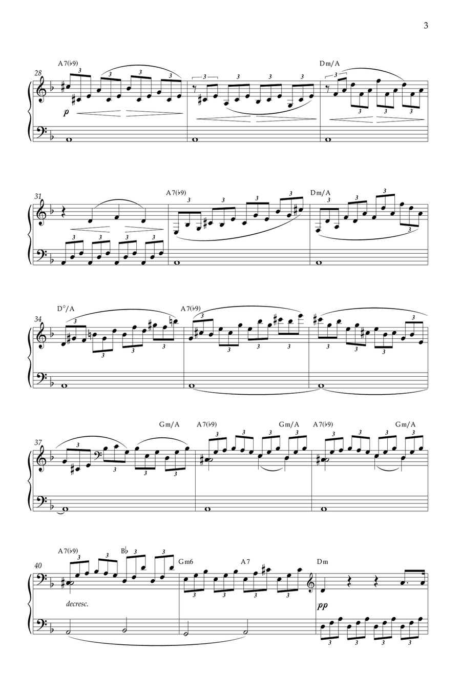 Moonlight Sonata (Beethoven) D minor - Piano and chords Piano Solo scores gallery preview page 3