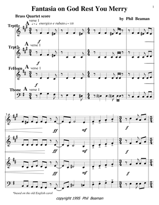 Fantasia on God Rest You Merry - Brass Quartet 1