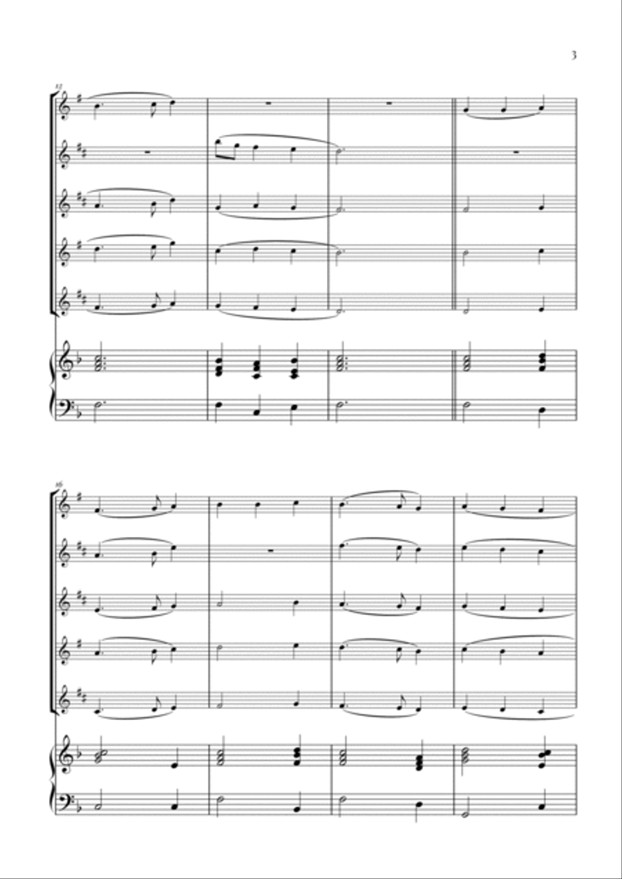 My Country 'Tis of Thee (America) Saxophone Quintet scores gallery preview page 3