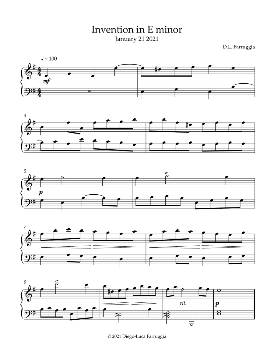 E Minor Invention 1