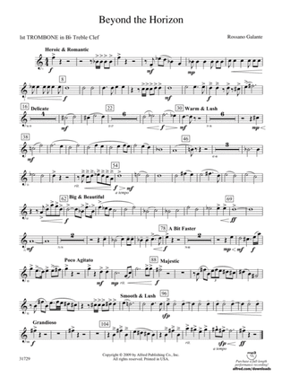 Beyond the Horizon: (wp) 1st B-flat Trombone T.C.