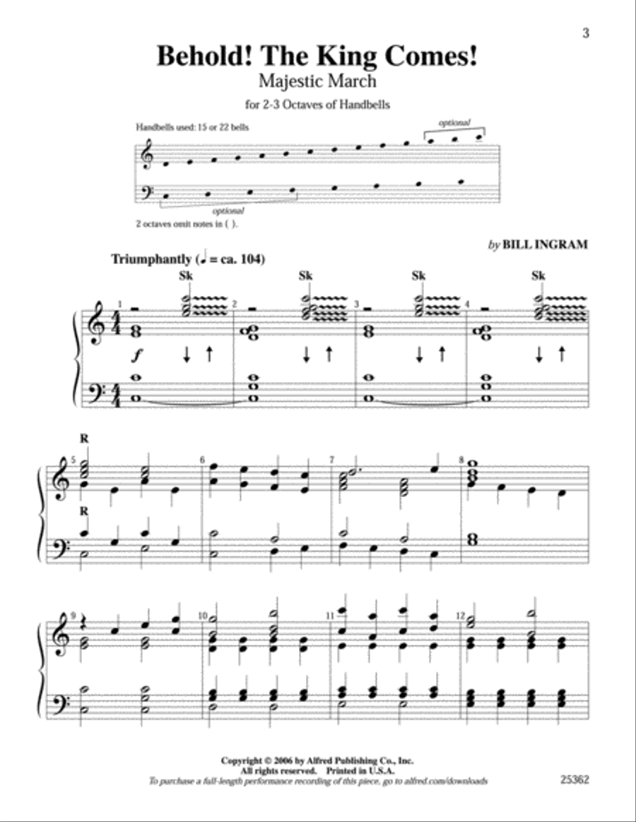 Behold! The King Comes! Handbell Choir scores gallery preview page 2