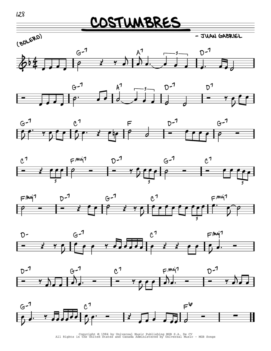 Costumbres Piano scores gallery preview page 1