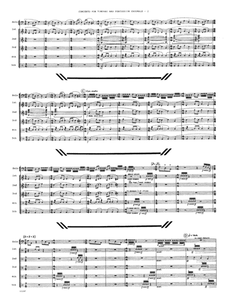 Concerto For Timpani And Percussion Ensemble - Full Score