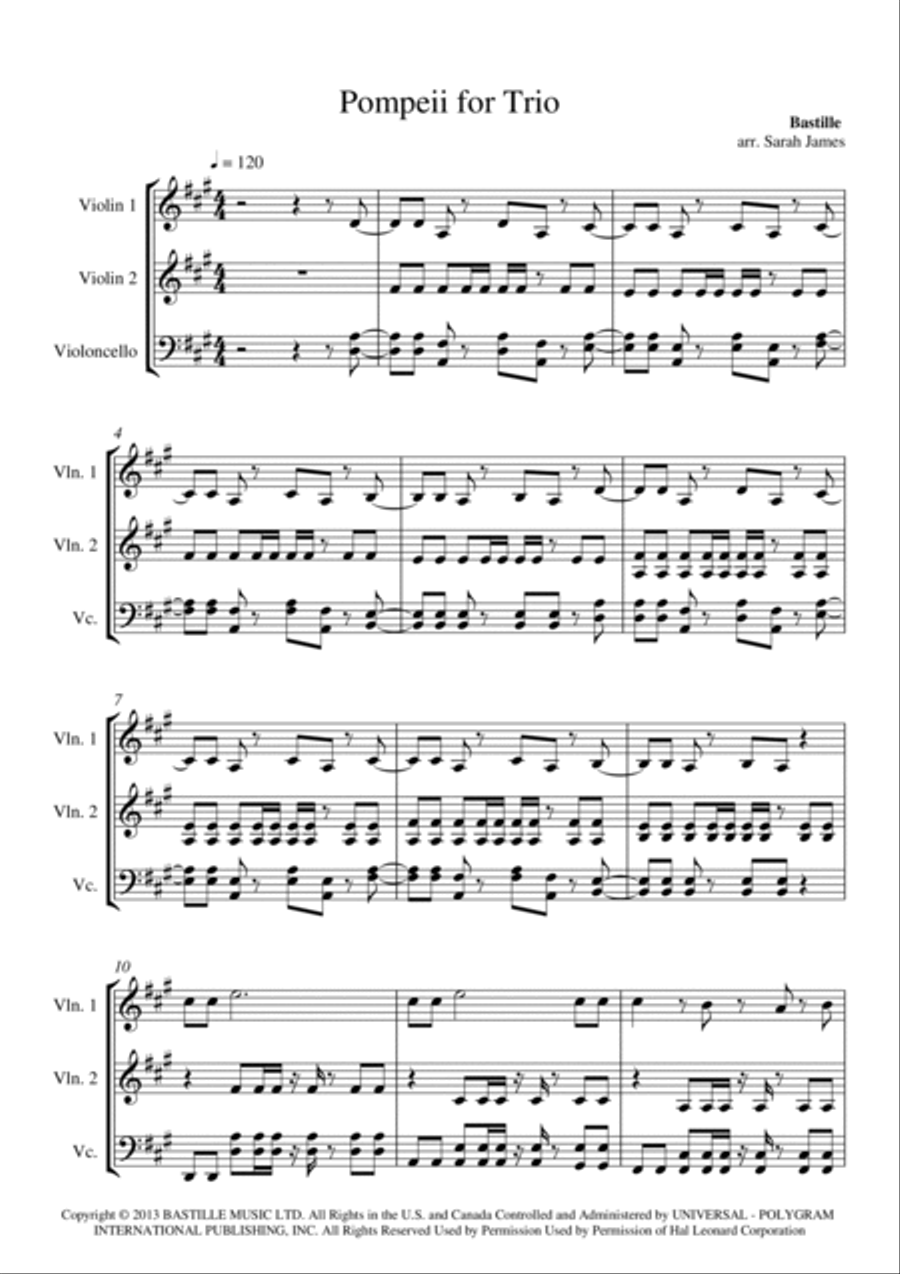 Pompeii String Trio scores gallery preview page 2