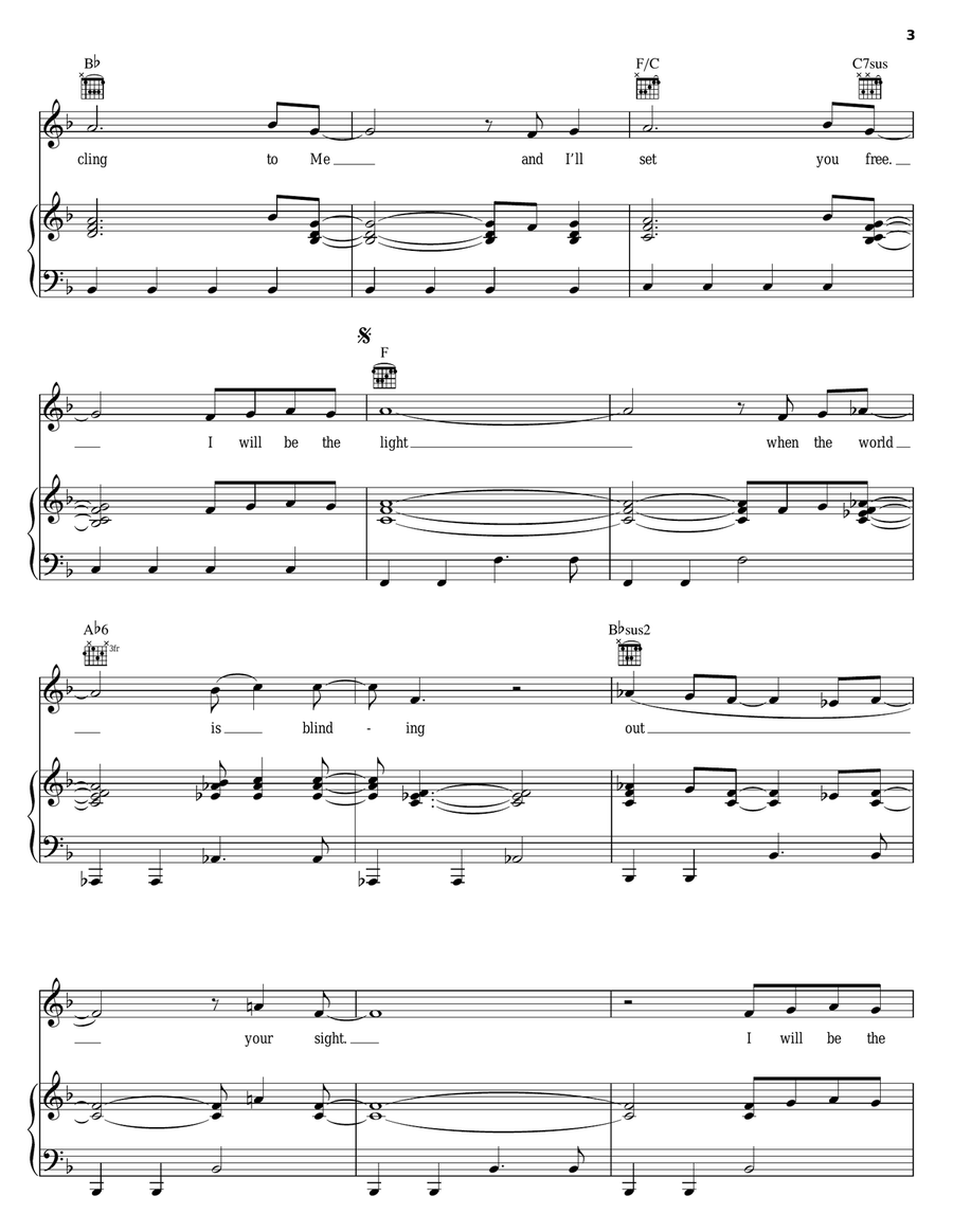 Light Light Piano, Vocal, Guitar scores gallery preview page 3