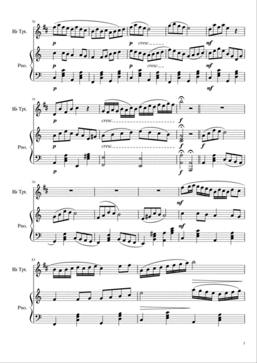 Trumpet Rhapsody Trumpet Rhapsody Trumpet Solo scores gallery preview page 5