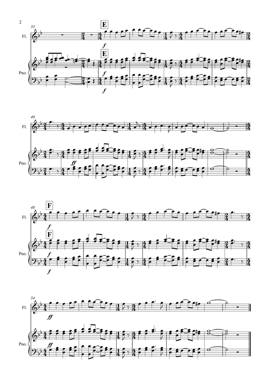 Gaudete Gaudete Flute Solo scores gallery preview page 2